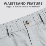 maamgic Men's Classic-fit 5.5" Cotton Casual Shorts Elastic Waistband with Multi-Pocket Daily Wear Walking Summer Outfit - Image 4