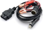 VSTM OBD II Vehicle ECU Emergency Power Supply Cable Memory Saver (3Meter) with Alligator Clip-On 12V Car Battery Cigarette Lighter Power Extension Socket - Image 7