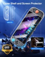 Switch 2 Accessories, [Charge Inside]Case Bundle for Nintendo Switch 2 2025 Console, FYOUNG 23 IN 1 Kit:Carrying Case,Controller Charger,Protective Shell,Grip for Joycon, Steering Wheel for Mario Kart - Image 6