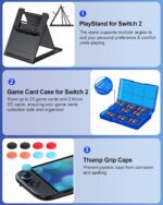 Switch 2 Accessories, [Charge Inside]Case Bundle for Nintendo Switch 2 2025 Console, FYOUNG 23 IN 1 Kit:Carrying Case,Controller Charger,Protective Shell,Grip for Joycon, Steering Wheel for Mario Kart - Image 8