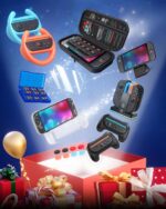 Switch 2 Accessories, [Charge Inside]Case Bundle for Nintendo Switch 2 2025 Console, FYOUNG 23 IN 1 Kit:Carrying Case,Controller Charger,Protective Shell,Grip for Joycon, Steering Wheel for Mario Kart - Image 9