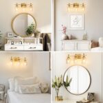 3 Light Bathroom Vanity Light - Gold Bathroom Lighting Fixtures Over Mirror, Modern Wall Sconces with Transparent Glass Lampshade for Bedroom Living Room Kitchen Cabinet Stair Hallway - Image 8