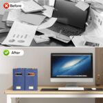 BALEINE File Organizer Box, Cardboard File Folder Organizer with Handle for Letter Size, Portable Collapsible Hanging Filing Box for Home Office Document Storage (2 Pack, Navy) - Image 8