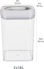 Amazon Basics Airtight Food Storage Containers, BPA Free, with Twist/Turn Lids, for Kitchen Pantry Organization, 10-Piece Square Set, Clear Plastic - Image 7