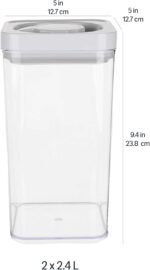 Amazon Basics Airtight Food Storage Containers, BPA Free, with Twist/Turn Lids, for Kitchen Pantry Organization, 10-Piece Square Set, Clear Plastic - Image 8