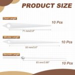 uxcell 10 Sets Clock Hands, Aluminum Clock Hands Only Kit Parts Mechanism Replacement for DIY Repair Movements Parts for Living Bed Room Home Decoration, White 3.66 Inch - Image 3