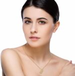 RWQIAN Letter Necklace for Women Bubble, Chunky Initial Alphabet A-Z Pendant Puffy Name Personalized Necklace Dainty Zircon CZ Fashion Jewelry Gifts for Girls Girlfriend - Image 4
