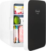 Cooluli 10L Mini Fridge for Bedroom, Car, Office Desk & Dorm - Portable Thermoelectric Cooler & Warmer for Food, Drinks, Skincare - AC/DC Refrigerator with Glass Front, Black - Image 3