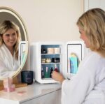 Cooluli 10L Mini Fridge for Bedroom, Car, Office Desk & Dorm - Portable Thermoelectric Cooler & Warmer for Food, Drinks, Skincare - AC/DC Refrigerator with Glass Front, Black - Image 4