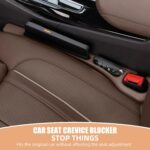 No Drop Seat Guard, Car Seat Gap Filler, Drop seat Gap fillers Between Seat and Console Stop Things from Dropping (Beige) - Image 3