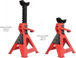 Amazon Basics Steel Jack Auto Stands with 6,000 lb or 3 Ton (2.7 metric Ton) Capacity, 1 Pair, Black and Red - Image 6