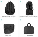 TANTOMI Ultra Lightweight Packable Backpack 25L - Foldable Hiking Daypack for Travel, Water Resistant Small Rucksack for Men Women Outdoor - Black - Image 4