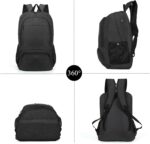 TANTOMI Ultra Lightweight Packable Backpack 25L - Foldable Hiking Daypack for Travel, Water Resistant Small Rucksack for Men Women Outdoor - Black - Image 6