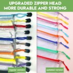 24pcs Mesh Zipper Pouch File Bags Puzzle Storage Bags, A3 17x12 Inches Large Reusable Zipper Pouches for Organizing Classroom Board Game Organization - Image 3