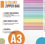 24pcs Mesh Zipper Pouch File Bags Puzzle Storage Bags, A3 17x12 Inches Large Reusable Zipper Pouches for Organizing Classroom Board Game Organization - Image 8