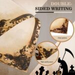 Whaline 60 Sheet Halloween Stationery Paper 4 Gothic Style Border Letterhead Vintage Skull Rose Castle Writing Paper for Invitation Office Printing, 8.5 x 11 Inch, Double-Sided - Image 4