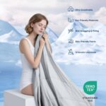 Cooling Comforter Twin Size, 2PCS Reversible Cooling Blanket for Hot Sleepers and Night Sweats, Cool Blanket with Mattress Pad for Summer, Breathable & Lightweight Comforter for All Season (68"x90") - Image 4