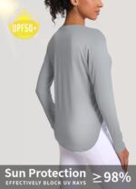 Women's Sun Shirts UPF 50+ Long Sleeve UV Protection Shirt Rash Guard Lightweight Quick Dry SPF Workout Hiking Tops - Image 3