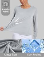 Women's Sun Shirts UPF 50+ Long Sleeve UV Protection Shirt Rash Guard Lightweight Quick Dry SPF Workout Hiking Tops - Image 5