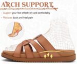KuaiLu Gladiator Sandals for Women with Comfortable Arch Support Summer Beach Walking Fisherman Slides Boho Outfits Slip on Cushion Shoes Indoor Outdoor - Image 5