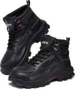 Steel Toe Work Boots for Men - Wide Toe Lightweight Safety Boots with Breathable Mesh Upper, Slip-Resistan & Durable Shoes - Image 3