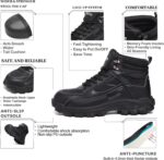 Steel Toe Work Boots for Men - Wide Toe Lightweight Safety Boots with Breathable Mesh Upper, Slip-Resistan & Durable Shoes - Image 4