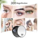 MIYADIVA 30X Magnifying Mirror, Small Travel Mirror with Suction Cup and Tweezers, 3.5 Inches - Image 4