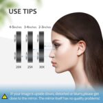 MIYADIVA 30X Magnifying Mirror, Small Travel Mirror with Suction Cup and Tweezers, 3.5 Inches - Image 7