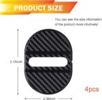 Car Door Latches Cover, Carbon Fiber Silicone Car Door Latch Covers, Automotive Door Lock Protection Decoration Accessories, Universal for Most Cars (Black) - Image 3