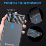 STREBITO Mini Electric Screwdriver Set, 70-in-1 Max Precision Electric Screwdriver Kit with Lights, 5 Upgraded Torque Levels, 64 Magnetic Bits, Electric Screwdriver Cordless for PC RC Electronics - Image 7