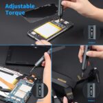 STREBITO Mini Electric Screwdriver Set, 70-in-1 Max Precision Electric Screwdriver Kit with Lights, 5 Upgraded Torque Levels, 64 Magnetic Bits, Electric Screwdriver Cordless for PC RC Electronics - Image 8