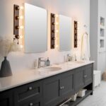 GLOBE Electric 5-Light Vanity Light, Matte Black, Modern Glam, Bathroom Fixture, Horizontal Vertical Mount, 52088 - Image 3