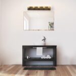 GLOBE Electric 5-Light Vanity Light, Matte Black, Modern Glam, Bathroom Fixture, Horizontal Vertical Mount, 52088 - Image 4