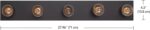 GLOBE Electric 5-Light Vanity Light, Matte Black, Modern Glam, Bathroom Fixture, Horizontal Vertical Mount, 52088 - Image 9