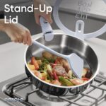 CAROTE Tri-Ply Stainless Steel Cookware Set with Stand-Up Lid, 11Pcs Pots and Pans Set Non Stick, Induction Kitchen Cooking Sets with Detachable Handle, Oven Safe to 600°F, Non Toxic Dishwasher - Image 5