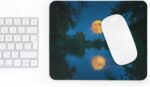 Mousepad Full Moon Reflected on Night Lake with Trees Mystic and Natural Image for Office Inspirational Decoration Mouse Pad Mouse Pad Landscape Tranquil - Image 5