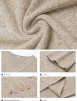 Women Long Sleeve Tunic Tops for Leggings V Neck Button Loose T Shirts 2025 Fall Dressy Casual Blouse Sweatshirt Sweater - Image 5