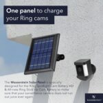 Wasserstein Solar Panel Compatible with Ring Spotlight Cam/Plus/Pro Battery, Stick Up Cam/Pro & Outdoor Cam Plus Battery - Continuous Power for Ring Surveillance Camera (2-Pack, Black) - Image 3
