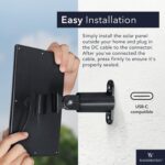 Wasserstein Solar Panel Compatible with Ring Spotlight Cam/Plus/Pro Battery, Stick Up Cam/Pro & Outdoor Cam Plus Battery - Continuous Power for Ring Surveillance Camera (2-Pack, Black) - Image 6