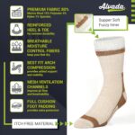 Alvada Merino Wool Hiking Socks Thermal Warm Crew Winter Boot Sock For Men & Women 3 Pairs - Image 4