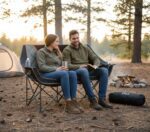 EMERIT Oversized Camping Chair with 650LB Capacity - Heavy Duty Folding Loveseat Camping Couch with Deep Seat & Rip-Resistant Fabric, Padded Comfort, Cup Holders for Outdoor, Lawn & Sports. - Image 3