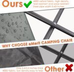 EMERIT Oversized Camping Chair with 650LB Capacity - Heavy Duty Folding Loveseat Camping Couch with Deep Seat & Rip-Resistant Fabric, Padded Comfort, Cup Holders for Outdoor, Lawn & Sports. - Image 9