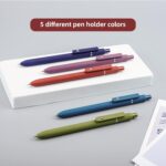 Gel Pens, 5 Pcs 0.5mm Fine Point Smooth Writing Pens Cute Pens, High-End Series Black Ink Pens for Journaling Note Taking, School Office Supplies for Women Men (5 Pcs Vintage) - Image 3