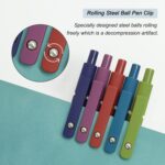 Gel Pens, 5 Pcs 0.5mm Fine Point Smooth Writing Pens Cute Pens, High-End Series Black Ink Pens for Journaling Note Taking, School Office Supplies for Women Men (5 Pcs Vintage) - Image 5