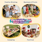 Wheat Straw Dinnerware Sets for 8, 32 PCS Unbreakable Plates and Bowls Sets, Kitchen Dish Set - Dinner Plate/Dessert Plate/Cereal Bowl/Cup, for Outdoor Camping RV Apartment Essentials - Beige - Image 9