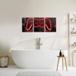 Feelyou Gamer Canvas Art - 3 Piece Red & Black Ombre Wall Decor - 12"x16" Gaming Room Decorations - Image 6