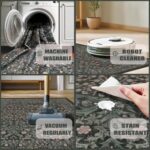 Runner Rug 2x6 Kitchen Runners Non Skid Washable ft Washable Green Hallway Rug - Image 4