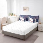 Erosebridal 7 Piece Baseball Queen Comforter Set for Boys Kids,Navy Blue White Baseball Bed in a Bag Sports Boys Room Decor,Ball Games Bedding Set with Fitted Sheet,Flat Sheet,Pillowcases & Shams - Image 5