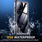 Designed for Samsung Galaxy S25 Ultra Case Waterproof,Built-in Screen & Lens Protector,Full Heavy Duty Protective Phone Case,12FT Drop Shockproof Protection for Galaxy S25 Ultra 6.9”,Black - Image 4