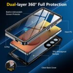 Designed for Samsung Galaxy S25 Ultra Case Waterproof,Built-in Screen & Lens Protector,Full Heavy Duty Protective Phone Case,12FT Drop Shockproof Protection for Galaxy S25 Ultra 6.9”,Black - Image 7